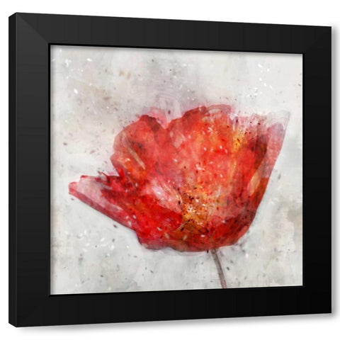 Inkly Floral II Black Modern Wood Framed Art Print by Roko, Ken