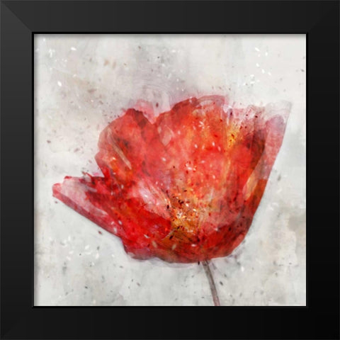 Inkly Floral II Black Modern Wood Framed Art Print by Roko, Ken