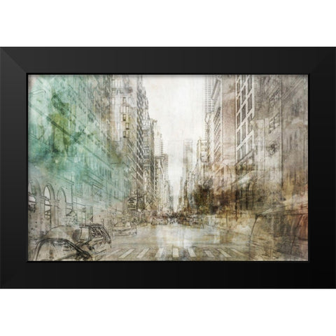 NYC Streets I Black Modern Wood Framed Art Print by Roko, Ken