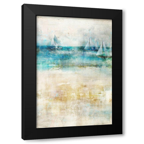 Ocean Blue II Black Modern Wood Framed Art Print by Roko, Ken