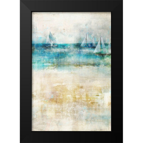 Ocean Blue II Black Modern Wood Framed Art Print by Roko, Ken