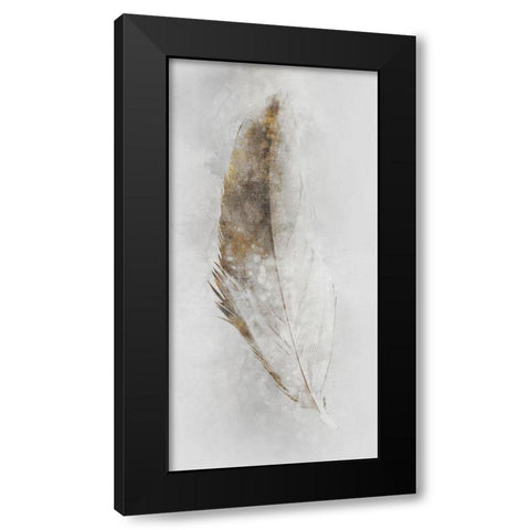 Golden Feather II Black Modern Wood Framed Art Print with Double Matting by Roko, Ken
