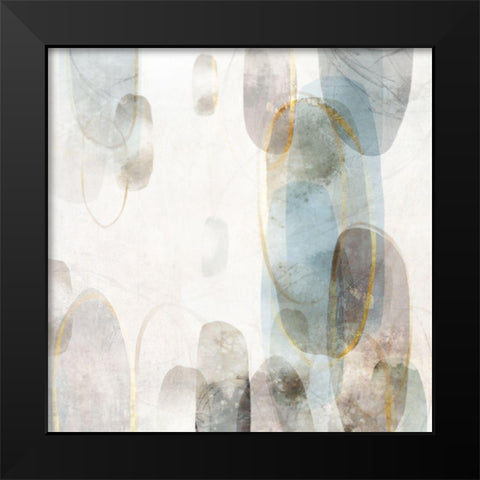 Golden Rings II  Black Modern Wood Framed Art Print by Roko, Ken