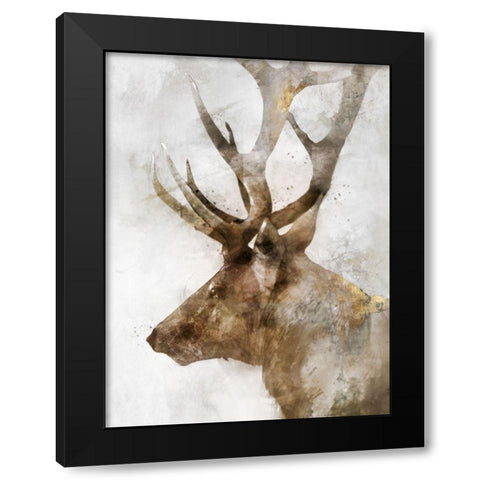 Stoic Elk Black Modern Wood Framed Art Print by Roko, Ken