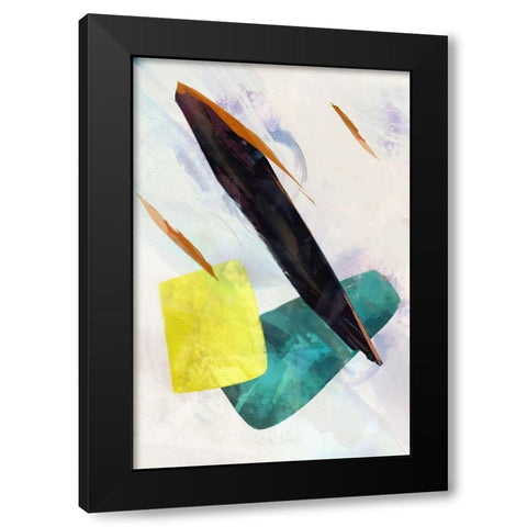 Colour Pathway II Black Modern Wood Framed Art Print by Roko, Ken