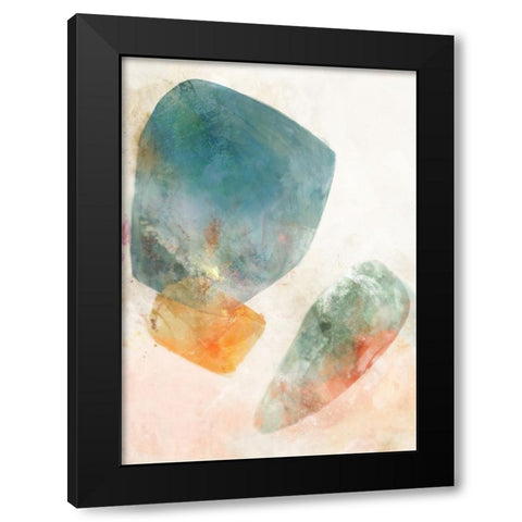 Blue Ink Rose I Black Modern Wood Framed Art Print with Double Matting by Roko, Ken