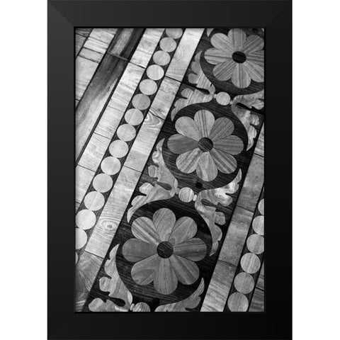 Intarsia Black Modern Wood Framed Art Print by Millet, Karyn