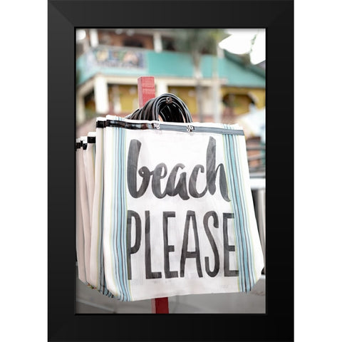 Beach Please Black Modern Wood Framed Art Print by Millet, Karyn