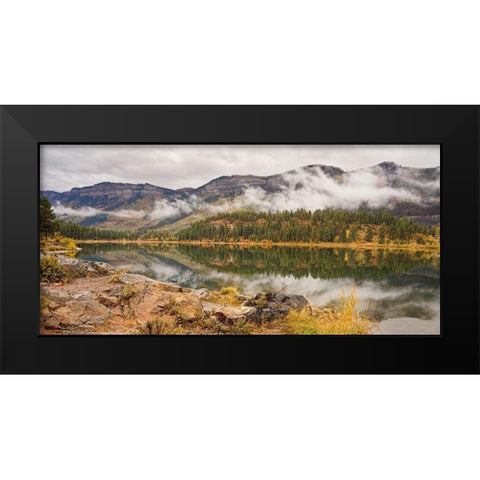 Mountain Mist II   Black Modern Wood Framed Art Print by Robertson, Leda