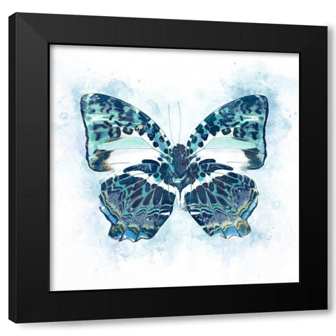 Wings of Color Black Modern Wood Framed Art Print by Robertson, Leda
