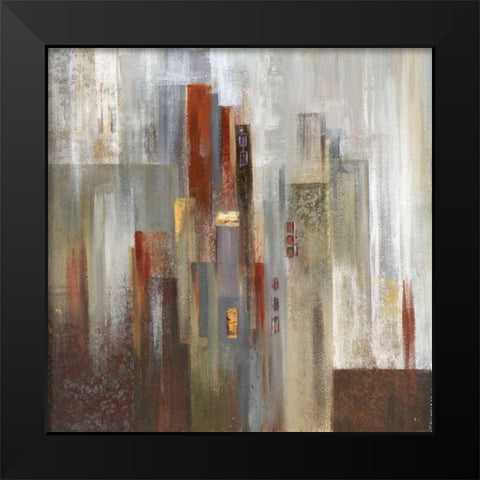 City Horizon  Black Modern Wood Framed Art Print by Mravyan, Valeria