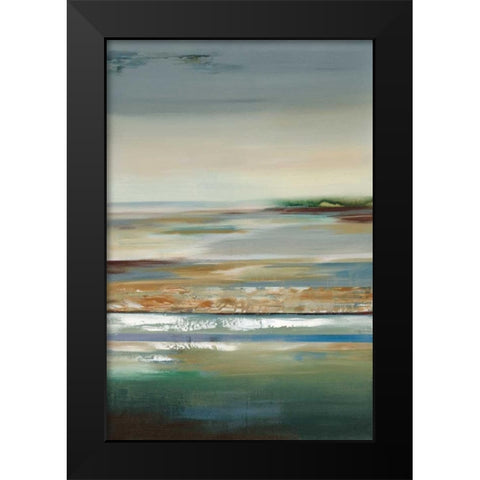 Swept Away Black Modern Wood Framed Art Print by Lera