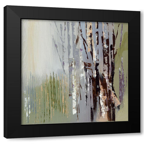 Purple Rain II Black Modern Wood Framed Art Print by Lera