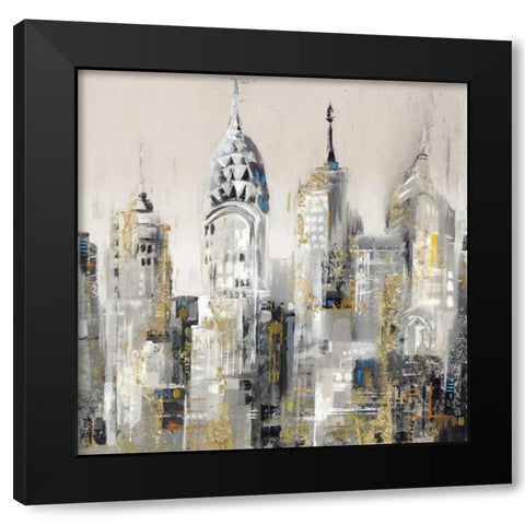 New York II Black Modern Wood Framed Art Print by Mravyan, Valeria