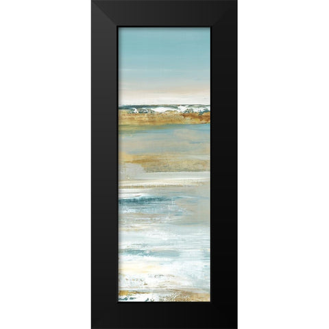Blue Horizon III Black Modern Wood Framed Art Print by Lera