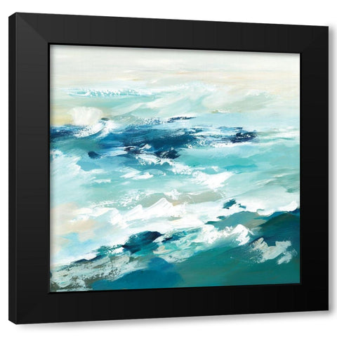 Ripple in the Sea I Black Modern Wood Framed Art Print by Mravyan, Valeria