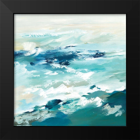 Ripple in the Sea I Black Modern Wood Framed Art Print by Mravyan, Valeria