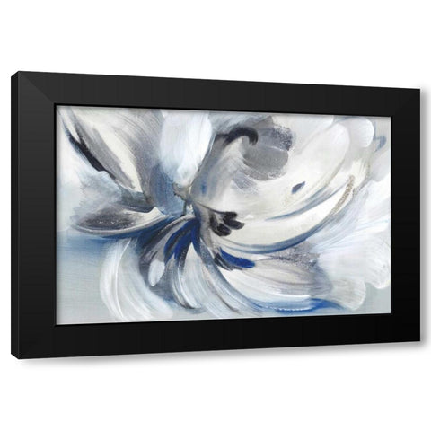 Blue Flower I Black Modern Wood Framed Art Print with Double Matting by Mravyan, Valeria
