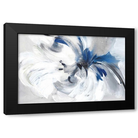 Blue Flower II Black Modern Wood Framed Art Print by Mravyan, Valeria