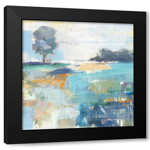Rocky Field Black Modern Wood Framed Art Print by Mravyan, Valeria