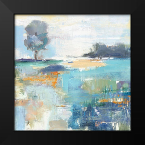 Rocky Field Black Modern Wood Framed Art Print by Mravyan, Valeria