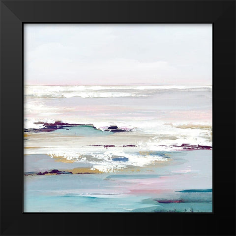 Purple Tides II Black Modern Wood Framed Art Print by Mravyan, Valeria
