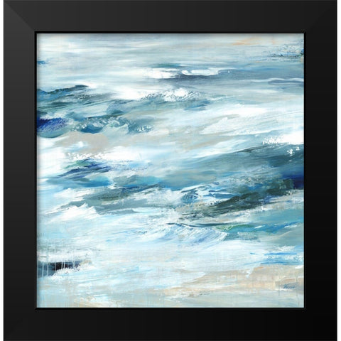 Impacted Black Modern Wood Framed Art Print by Lera