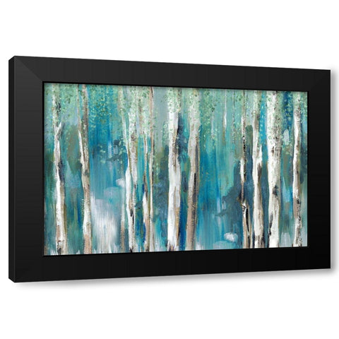 Cerulean Forest I Black Modern Wood Framed Art Print with Double Matting by Mravyan, Lera
