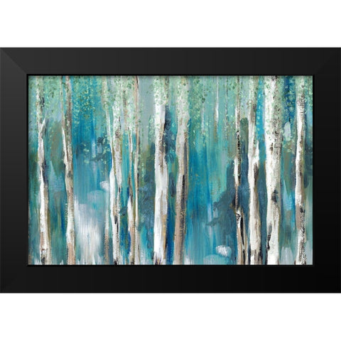 Cerulean Forest I Black Modern Wood Framed Art Print by Mravyan, Lera