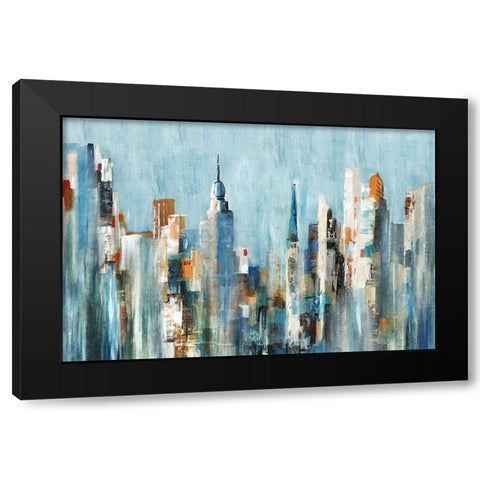 Channel I  Black Modern Wood Framed Art Print with Double Matting by Lera