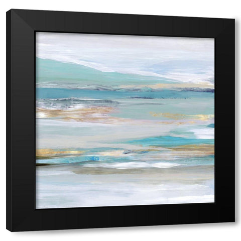 Tidal Flow I  Black Modern Wood Framed Art Print with Double Matting by Lera