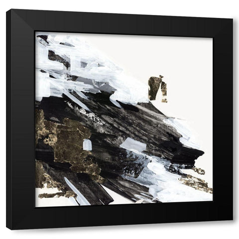 Motion Waves  Black Modern Wood Framed Art Print by Lera