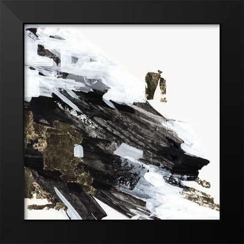 Motion Waves  Black Modern Wood Framed Art Print by Lera