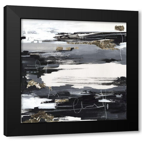 Calm Noise  Black Modern Wood Framed Art Print by Lera
