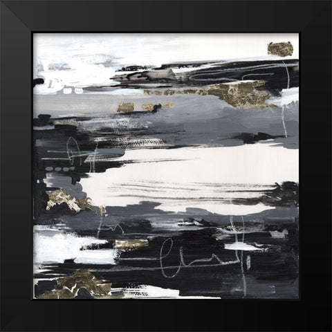 Calm Noise  Black Modern Wood Framed Art Print by Lera
