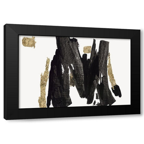 Stretching II Black Modern Wood Framed Art Print with Double Matting by Lera