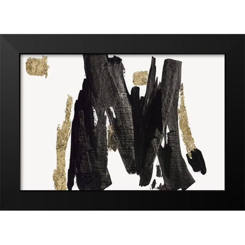 Stretching II Black Modern Wood Framed Art Print by Lera