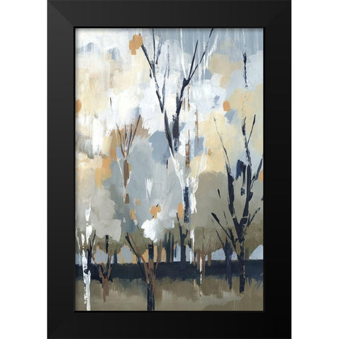 Silversong Birch I  Black Modern Wood Framed Art Print by Lera