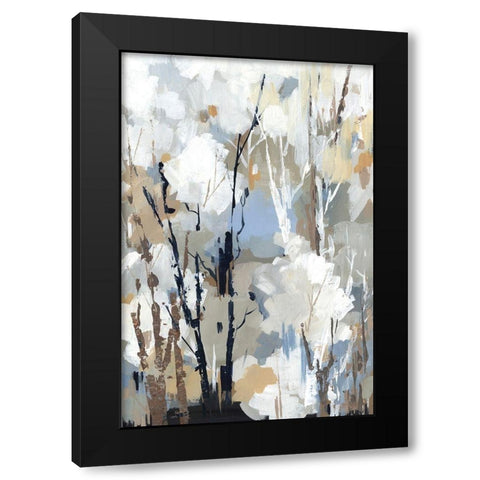 Silversong Birch II Black Modern Wood Framed Art Print with Double Matting by Lera