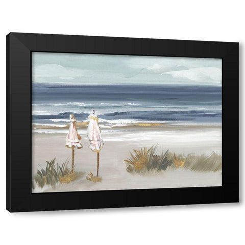 Summer Vacation I Black Modern Wood Framed Art Print with Double Matting by Lera