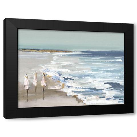 Summer Vacation II Black Modern Wood Framed Art Print by Lera