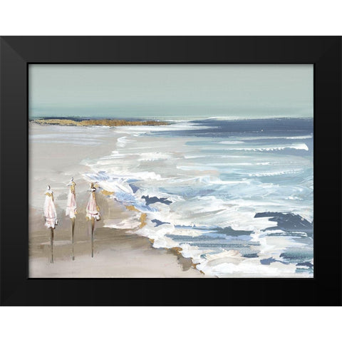Summer Vacation II Black Modern Wood Framed Art Print by Lera
