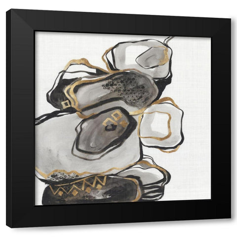 Golden Gate II Black Modern Wood Framed Art Print with Double Matting by Lera