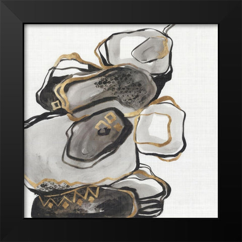 Golden Gate II Black Modern Wood Framed Art Print by Lera
