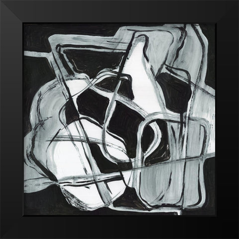 Blue Shuffle  Black Modern Wood Framed Art Print by Lera