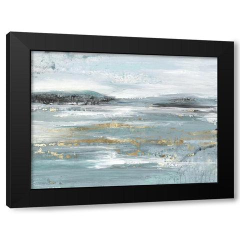 Gentle Blue  Black Modern Wood Framed Art Print by Lera