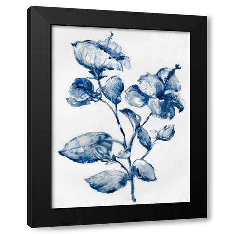 Blue Blooming  Black Modern Wood Framed Art Print by Lera