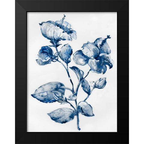 Blue Blooming  Black Modern Wood Framed Art Print by Lera