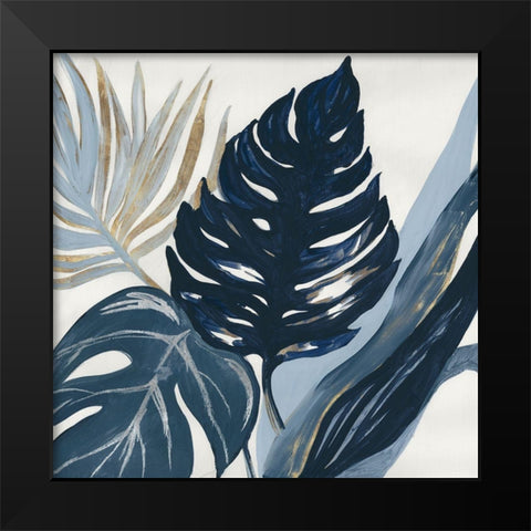 Blue Palms  Black Modern Wood Framed Art Print by Lera