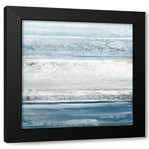 Blue Marble I  Black Modern Wood Framed Art Print with Double Matting by Lera